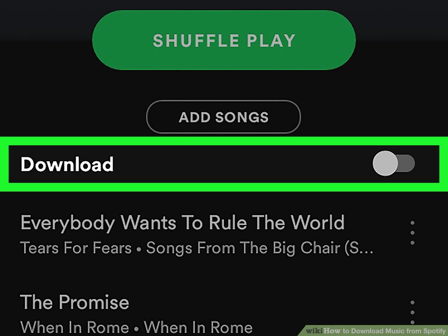 شروع دانلود از اسپاتیفای